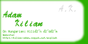 adam kilian business card
